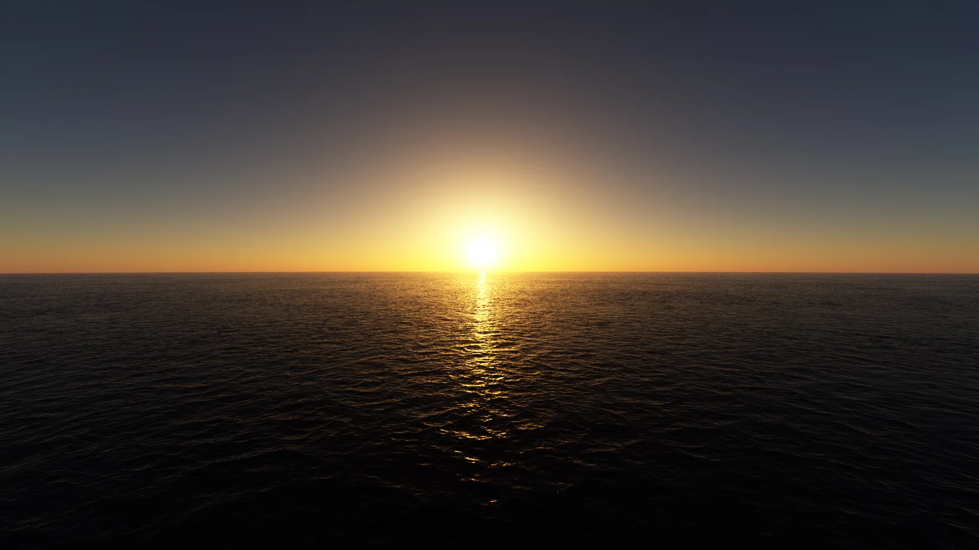 the last sunset over the sea, закат, гладь, море
