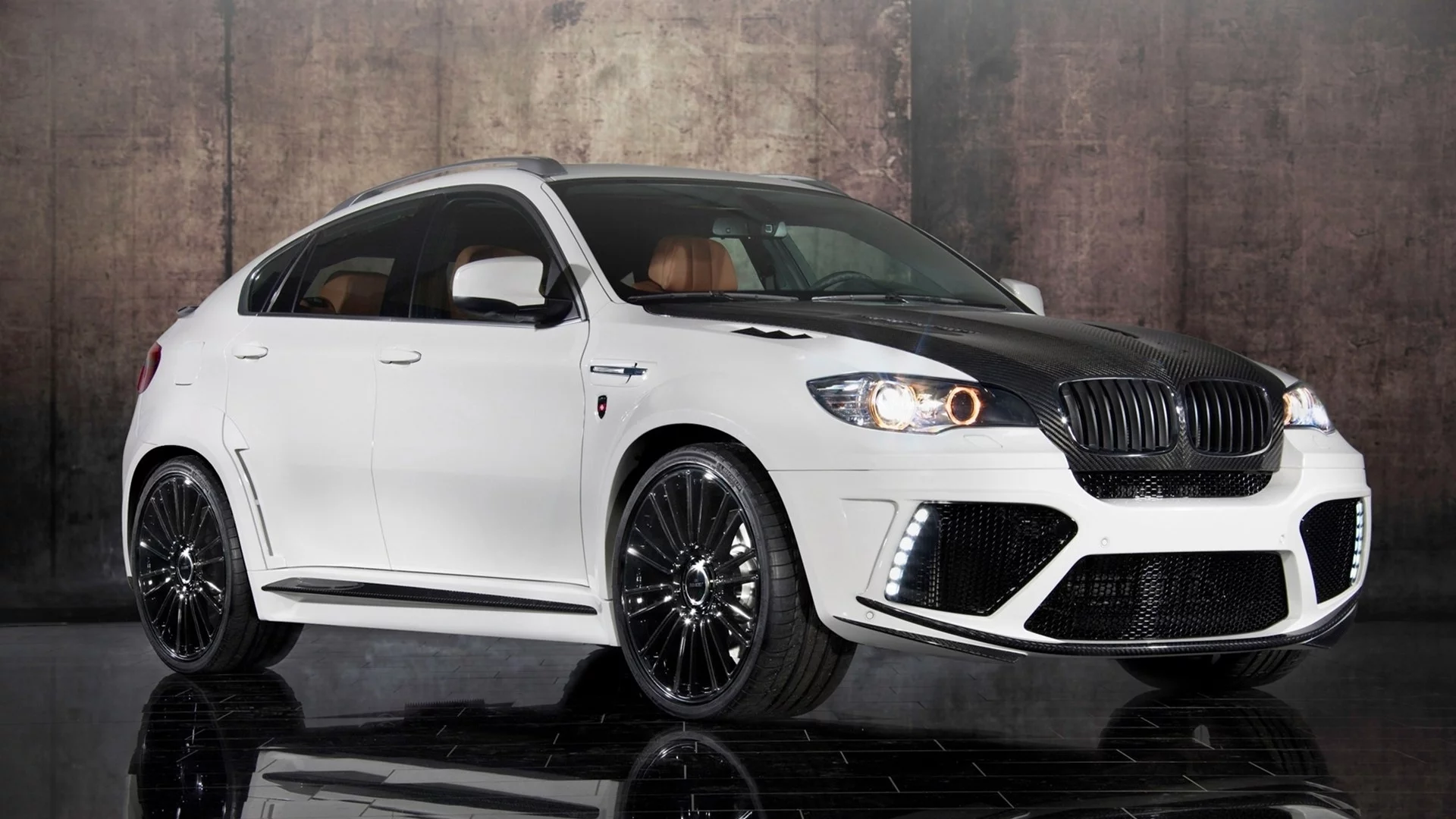 x6, отражение, карбоновый капот, bmw, mansory