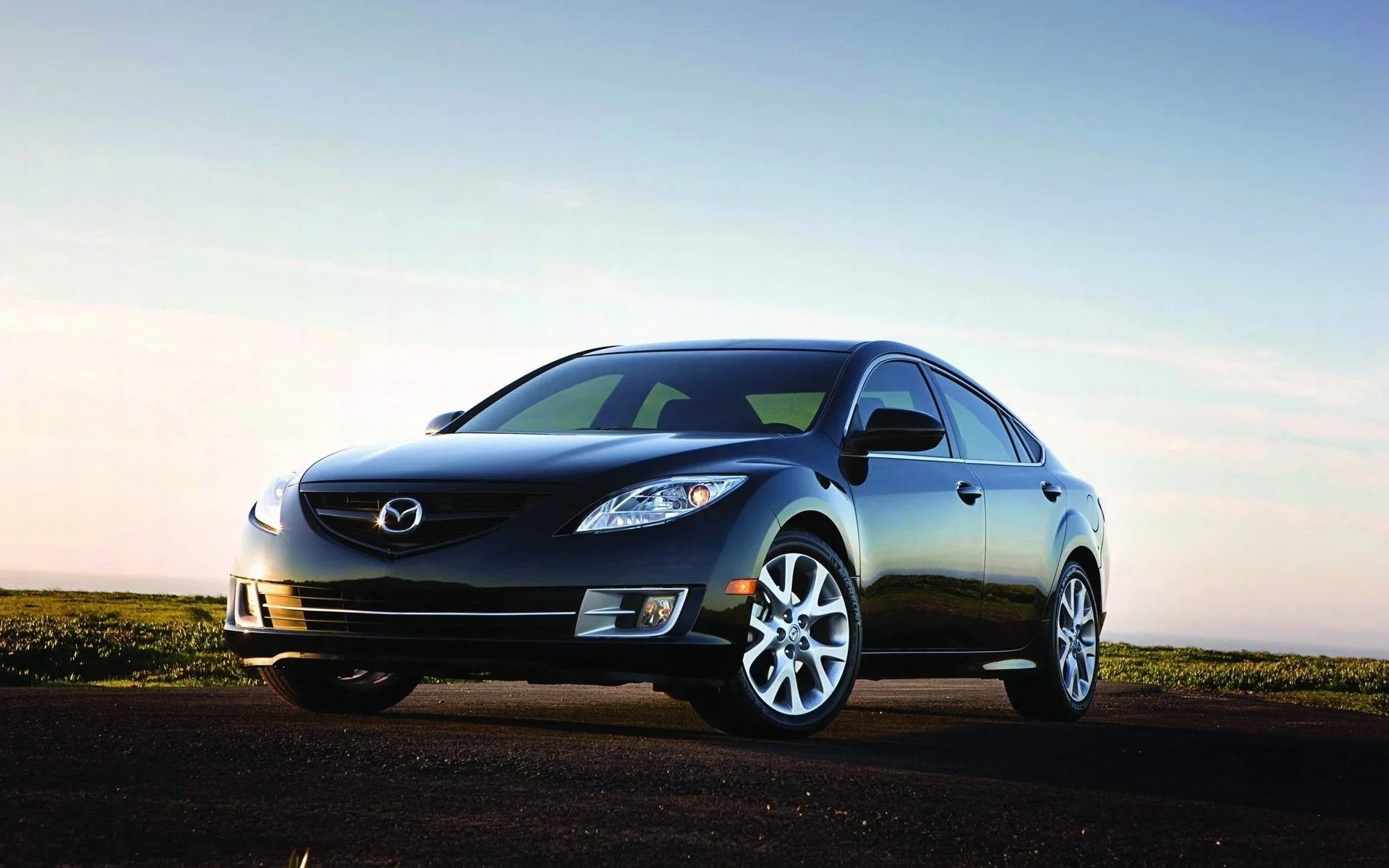 mazda, шесть, небо, мазда, 6, закат