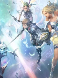 ангел, крылья, битва, перья, девушки, aion, оружие, tower of eternity, меч, демон, магия