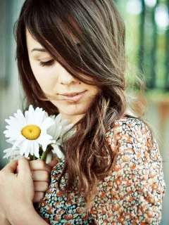 девушка, girl, daisy, ромашка