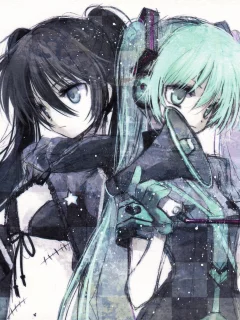 vocaloid, hatsune miku, black rock shooter, хацуне мику, вокалоид