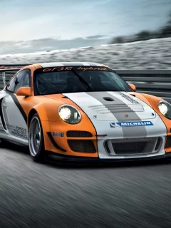 2011, порше, обои, porsche, порш, трек, авто, трасса, 911 gt3 r hybrid