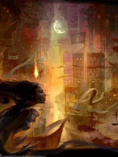 журавли, призрак, девушка, henryca citra, солдаты, дома, город, китай