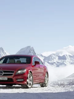снег, cls class, benz, cls 350cdi 4matiс, зимние обои, mercede, мерседесы, зима, авто обои