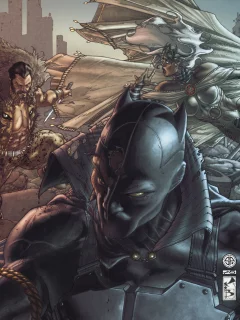 пантера, супергерои, разрушение, маска, город, драка, black panther, черная