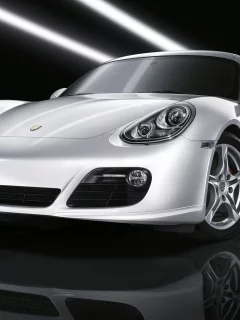 cayman, отражение, лучи, porsche, авто