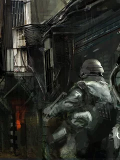 игра, killzone 2, оружие, улица, солдаты, маски, люди
