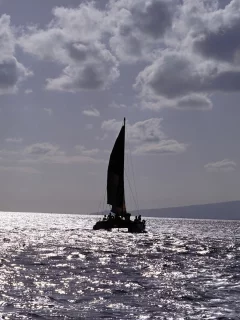 лодка, парусник, море, океан, корабль