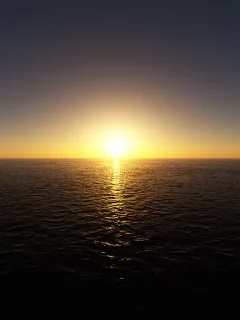 the last sunset over the sea, закат, гладь, море