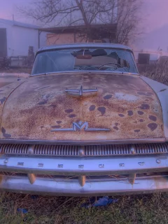 разбитая, винтаж, старая, calvert, mercury, car, texas, anderson, vintage