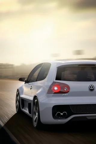 golf, vw, на скорости, трасса, gti