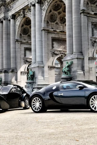 атлантик, type 57sc, atlantic, veyron, coupe, and, здание, колонны, bugatti, скульптуры, &, 1936, бугатти, вейрон