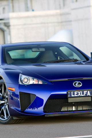 Lexus LFA сбоку синий