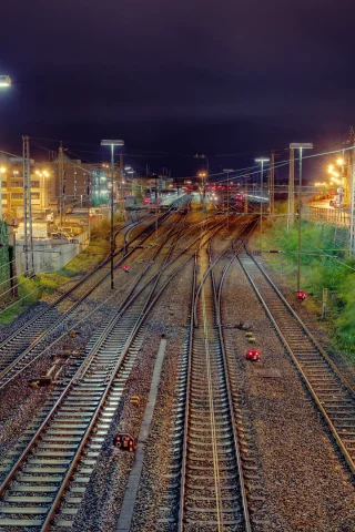пути, поезда, hdr