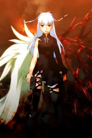 оружие, tenshi no nichou kenjuu, девушка, ангел, демон, game, кровь, henri