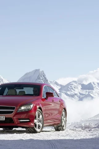 снег, cls class, benz, cls 350cdi 4matiс, зимние обои, mercede, мерседесы, зима, авто обои