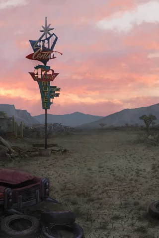 car, motel, 3, fallout