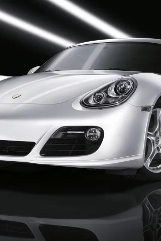 cayman, отражение, лучи, porsche, авто