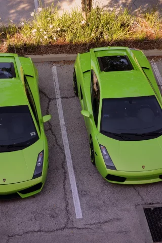 парковка, lamborghini gallardo, фары, близняшки
