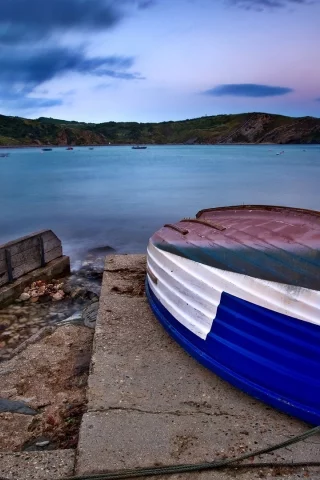 пейзаж, океан, море, вода, пристань, причал, лодка, залив