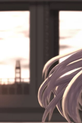 волосы, нино, arakawa under the brige, ветер, девушка