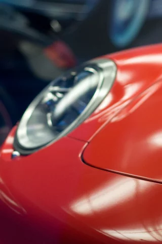 фара, porsche, 911, крупным планом