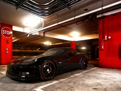 black, corvette, z06
