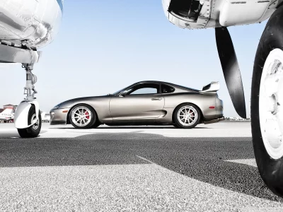 самолет, cars, auto, аэропорт, supra, колесо, toyota