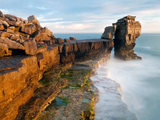 дорсет, скалы, камни, море, англия