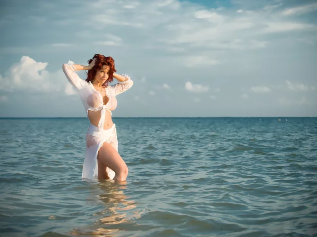 белый, bianca beauchamp, море, небо
