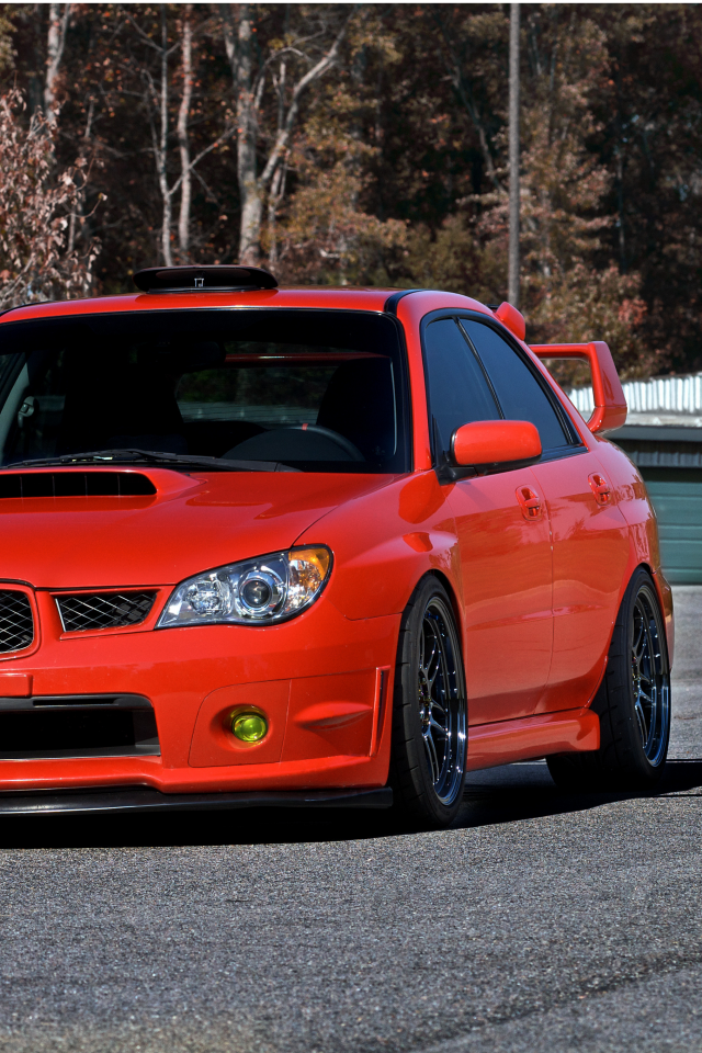 Subaru Impreza WRX STI 2006 красный