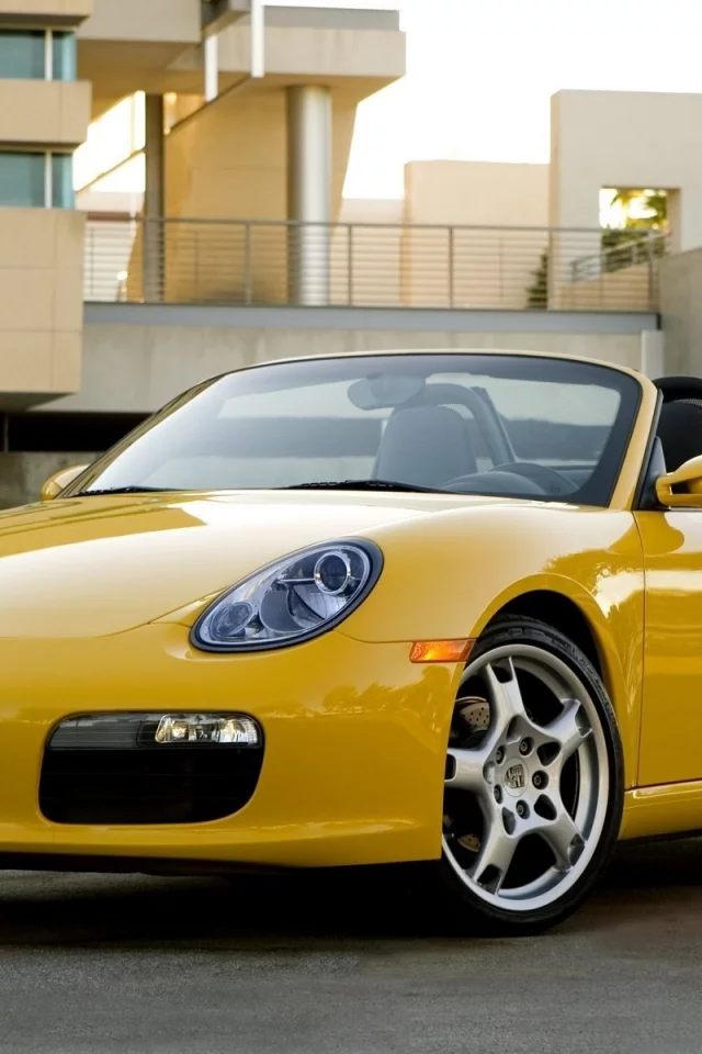 красавец, porsche, boxster, кабриолет, здание, порше