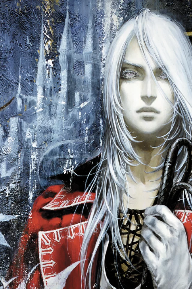 мужчина, рисунок, castlevania, вампир, граф, кнут, замок, арт, блондин