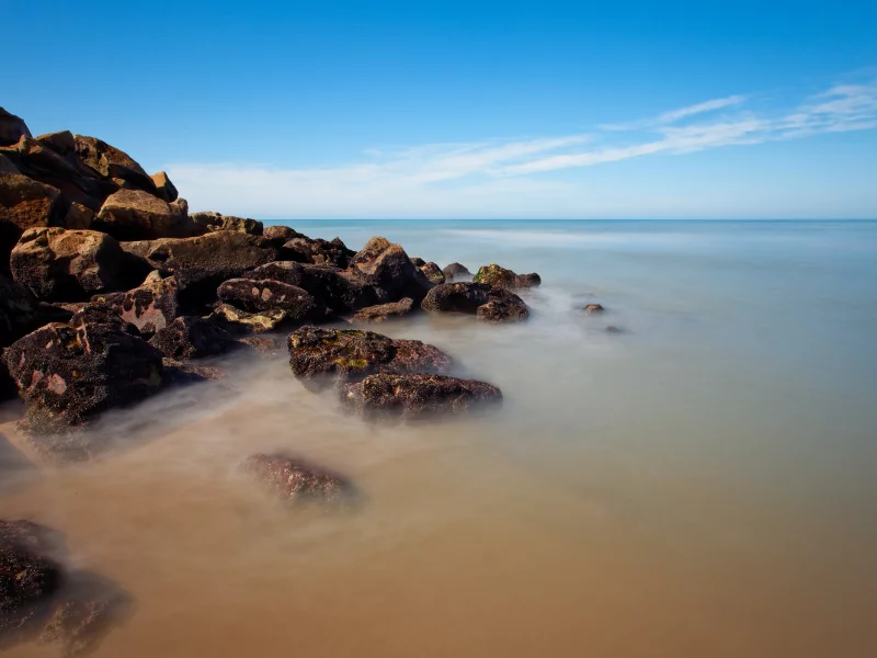 камни, природа, море, небо