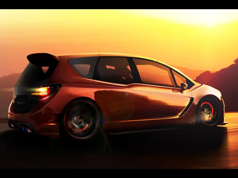 скорость, opel, meriva