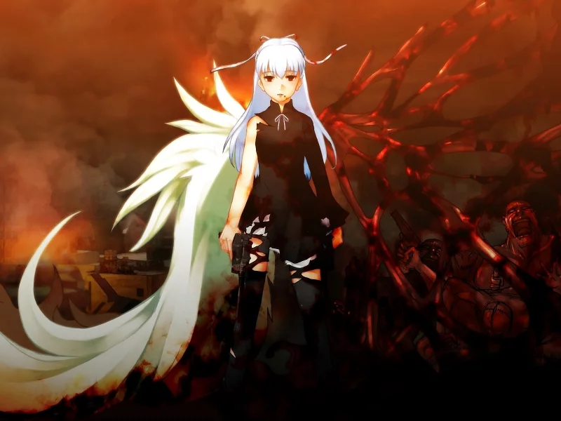 оружие, tenshi no nichou kenjuu, девушка, ангел, демон, game, кровь, henri