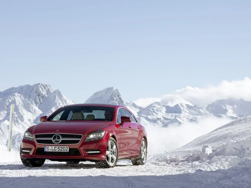 снег, cls class, benz, cls 350cdi 4matiс, зимние обои, mercede, мерседесы, зима, авто обои
