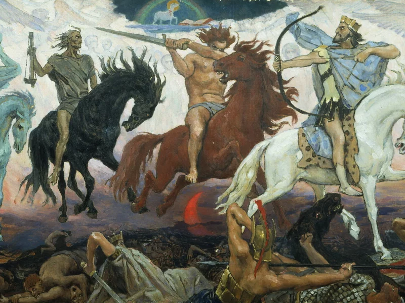 воины апокалипсиса, картина, всадники, васнецов