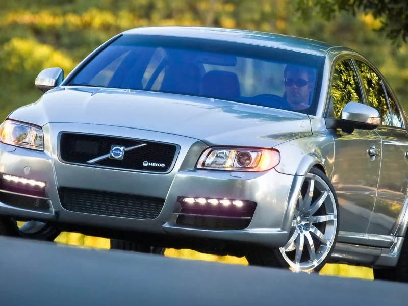 дорога, volvo, деревья