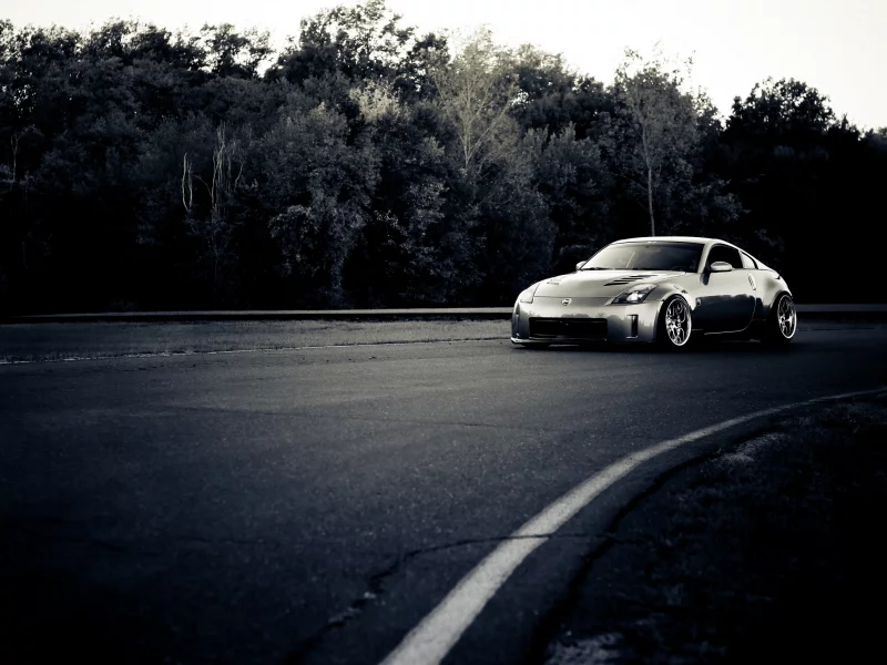 дорога, evil&sexy 350z, четкая, 350z, темная, nissan
