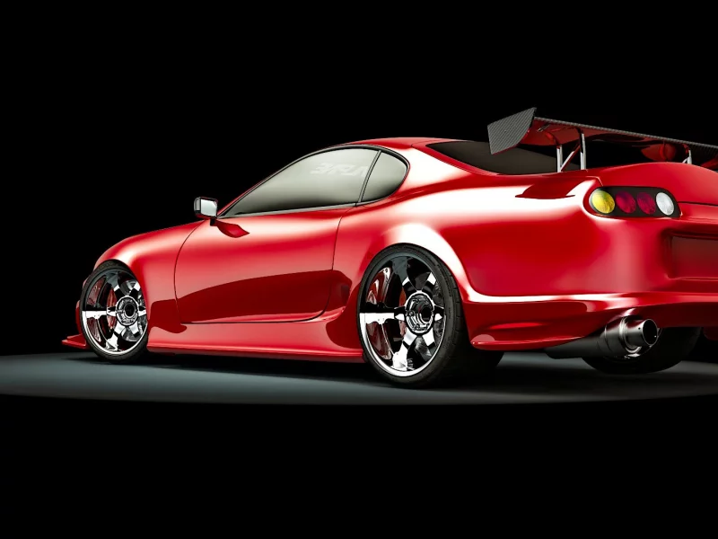 задок, turbo, supra, red