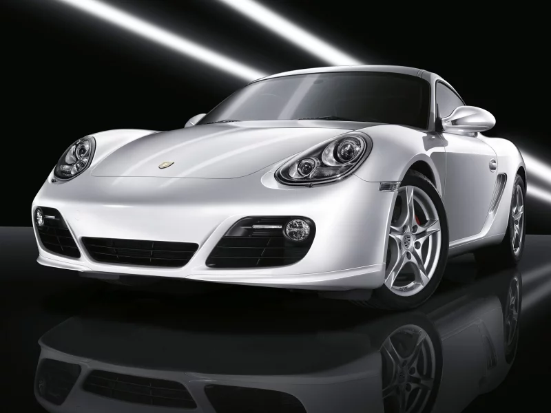 cayman, отражение, лучи, porsche, авто