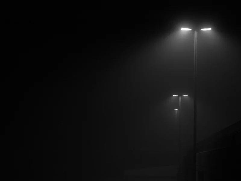 blac, город, фонари, ночь