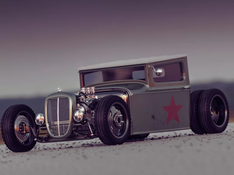 hot rod, front, gazaa