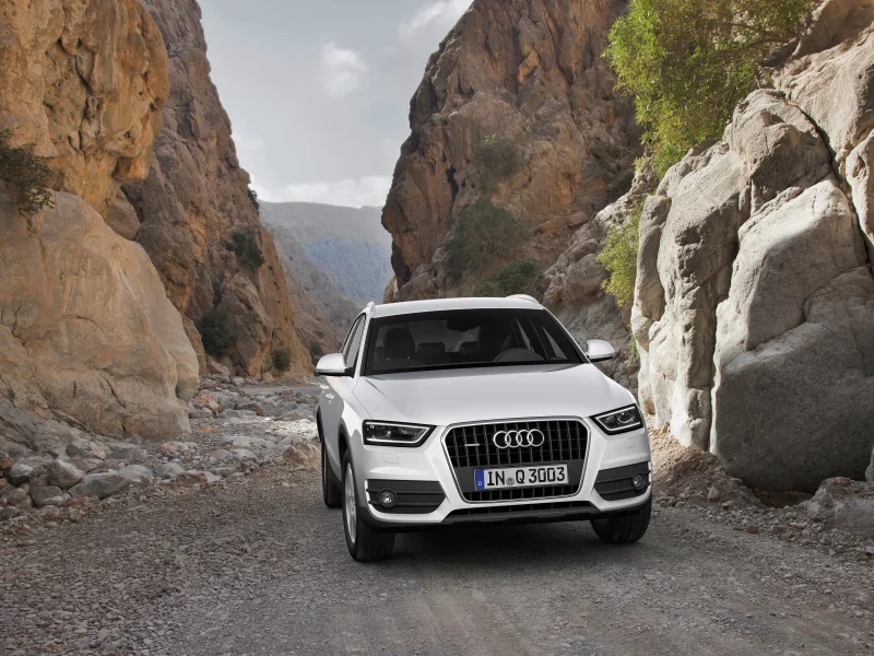q3, audi, silver