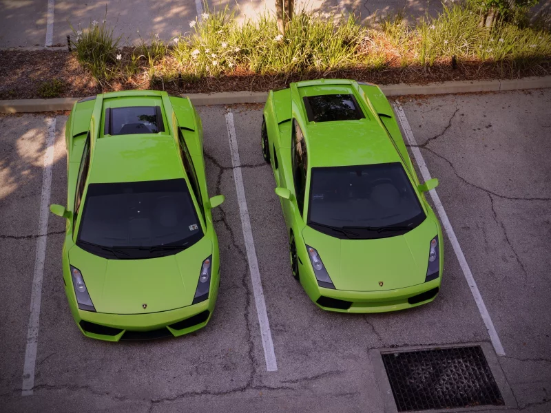 парковка, lamborghini gallardo, фары, близняшки