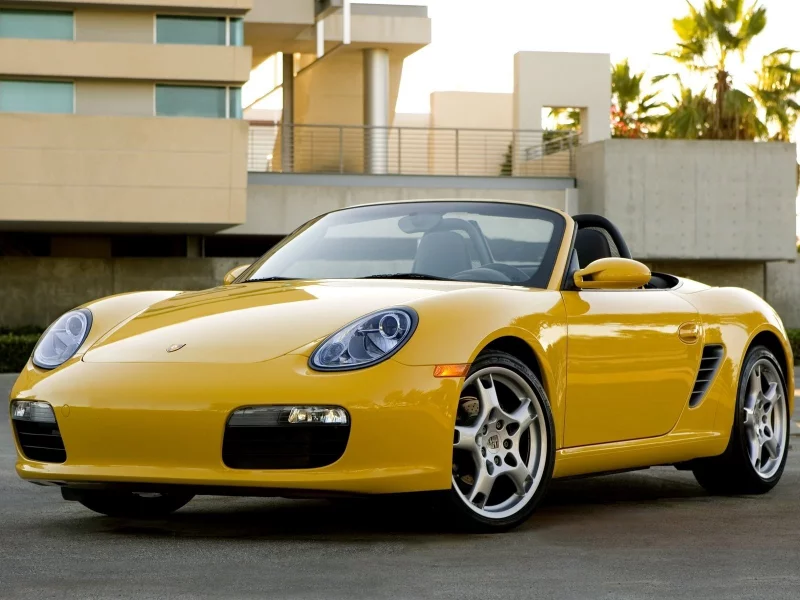 красавец, porsche, boxster, кабриолет, здание, порше