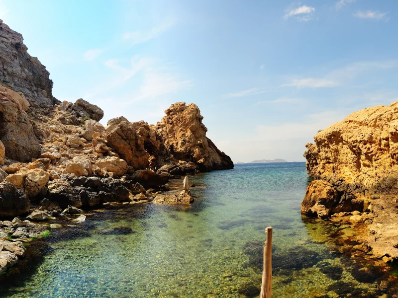 пейзаж, море, скалы, испания