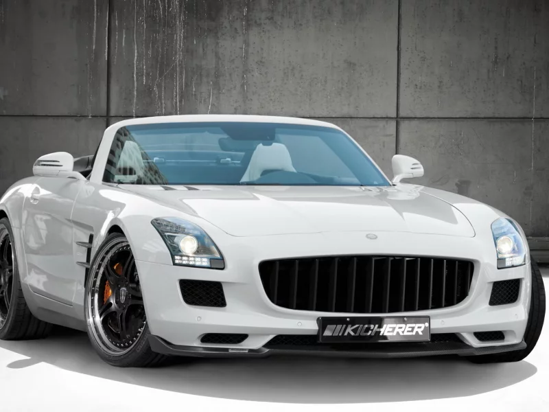 roadster, тюнинг, мерседес, mercedes-benz, sls, белый, kicherer